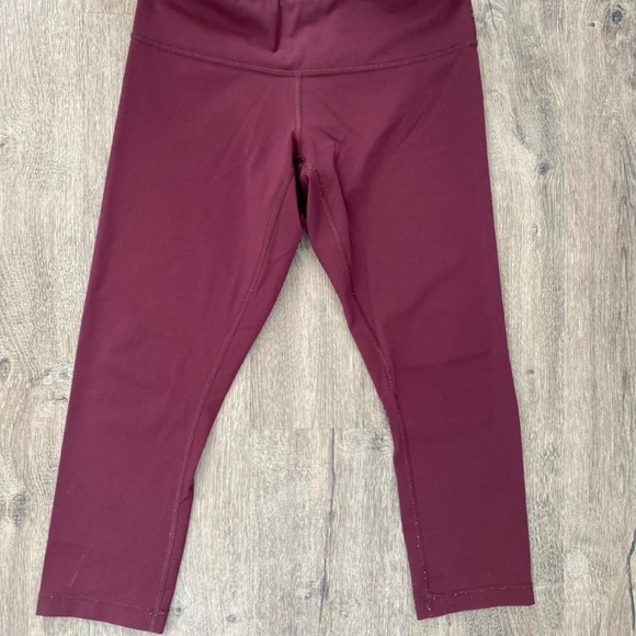 Lululemon Wunder Under Cropped Legging Size 6 Plum - Picture 3 of 11